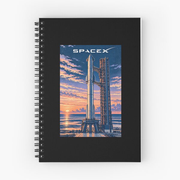 Item preview, SpaceX Starship Reentry – Retro Navy Orange Silkscreen Space Art designed and sold by TEEJAMBOREE.