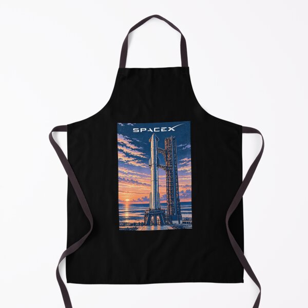 Item preview, SpaceX Starship Reentry – Retro Navy Orange Silkscreen Space Art designed and sold by TEEJAMBOREE.