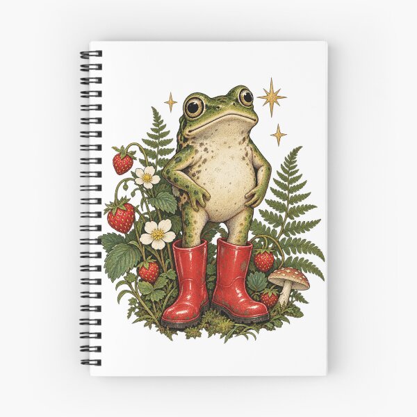 Item preview, Whimsical Frog in Red Rain Boots designed and sold by 966 A.D..