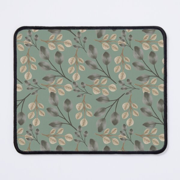 Item preview, Botanical Foliage Muted Slate Olive Seamless Pattern Art designed and sold by ​Jyoti Digital Artist.