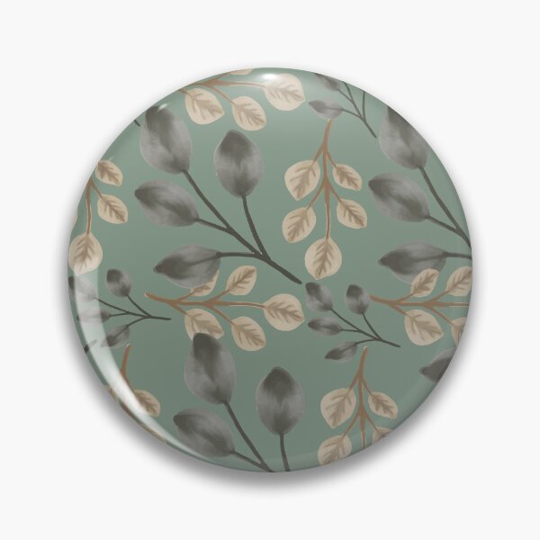 Item preview, Botanical Foliage Muted Slate Olive Seamless Pattern Art designed and sold by ​Jyoti Digital Artist.