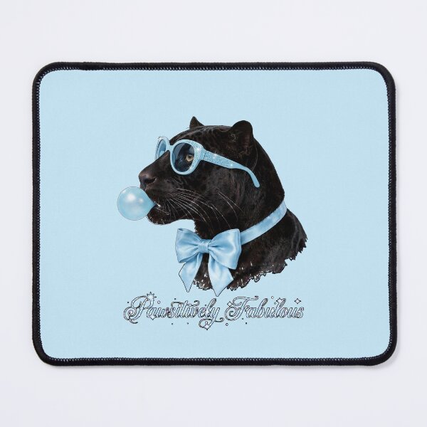 Item preview, Pawsitively Fabulous Blue Panther - Cute Blue Coquette Black Panther designed and sold by Vibe-Vary.