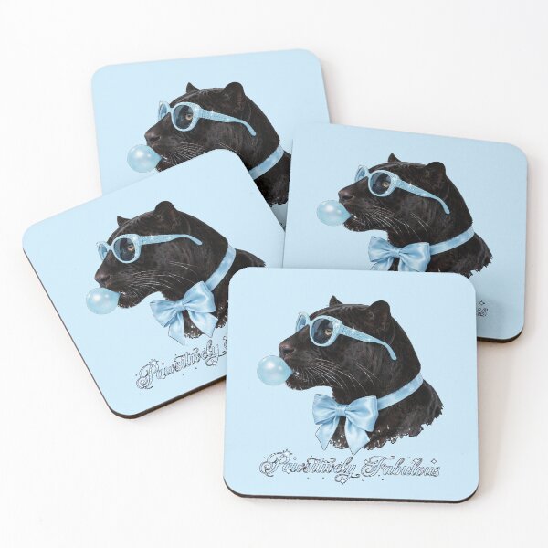 Item preview, Pawsitively Fabulous Blue Panther - Cute Blue Coquette Black Panther designed and sold by Vibe-Vary.