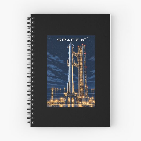 Item preview, SpaceX Starship Reentry – Retro Navy Orange Silkscreen Space Art designed and sold by TEEJAMBOREE.
