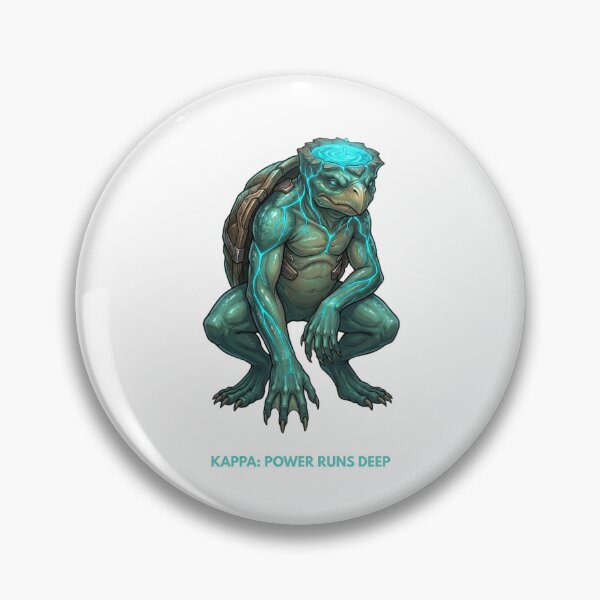Item preview, Cyber Kappa — Power Runs Deep | Biomechanical River Yokai Art designed and sold by CalmFrameArt.