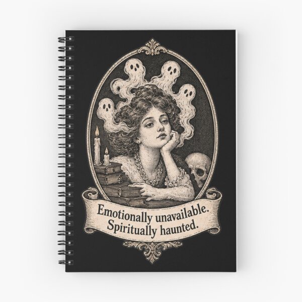 Item preview, Emotionally Unavailable Spiritually Haunted – Dark Halloween Humor designed and sold by doorzz.