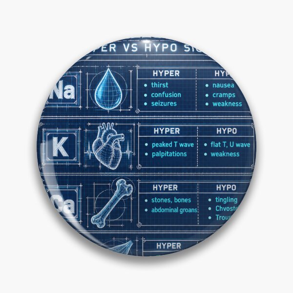 Item preview, Fluid and Electrolytes Blueprint Study Aid Nursing Student Sticker designed and sold by isokinetic.