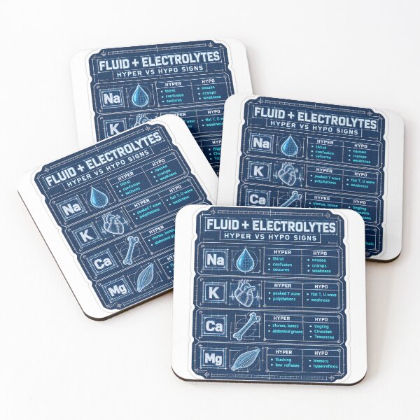 Item preview, Fluid and Electrolytes Blueprint Study Aid Nursing Student Sticker designed and sold by isokinetic.