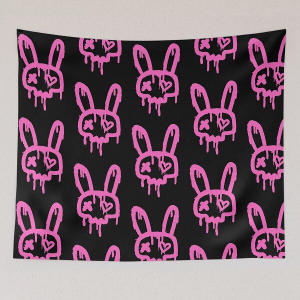 Item preview, Pink Bunny Graffiti Art Punk Streetwesr Style designed and sold by Super Neon Pixels .