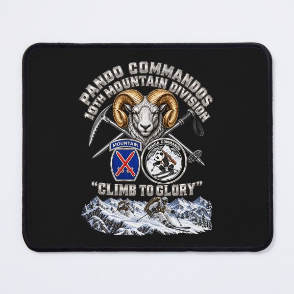 Item preview, Pando Commandos, 10th Mtn Division - Climb to Glory - Scene - 3D - Transparent designed and sold by Military Insignia Products.