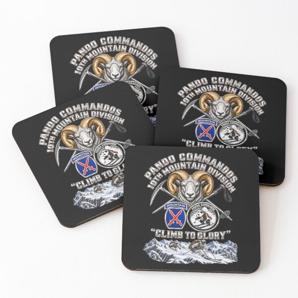 Item preview, Pando Commandos, 10th Mtn Division - Climb to Glory - Scene - 3D - Transparent designed and sold by Military Insignia Products.