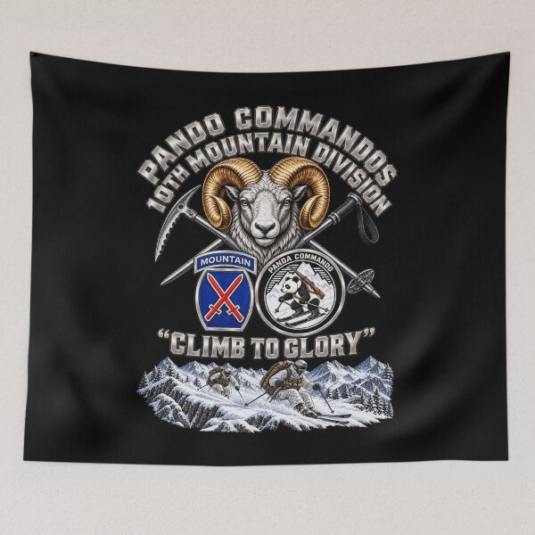 Item preview, Pando Commandos, 10th Mtn Division - Climb to Glory - Scene - 3D - Transparent designed and sold by Military Insignia Products.