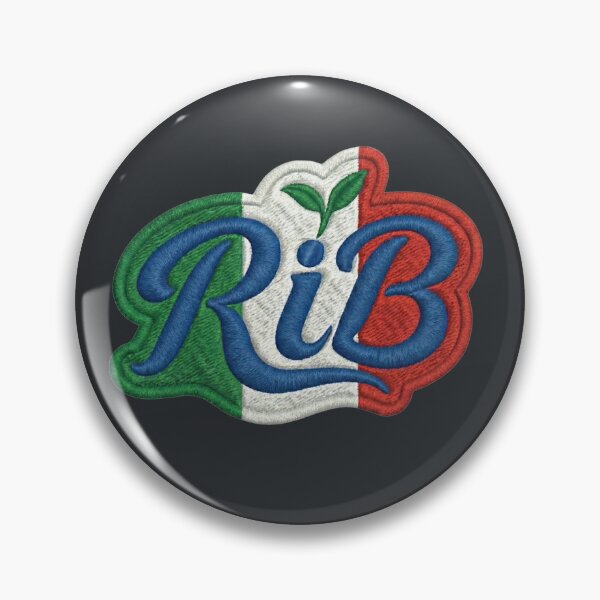 Item preview, RiB Italian Flag Embroidered Effect Script Logo designed and sold by Rib-Brand.