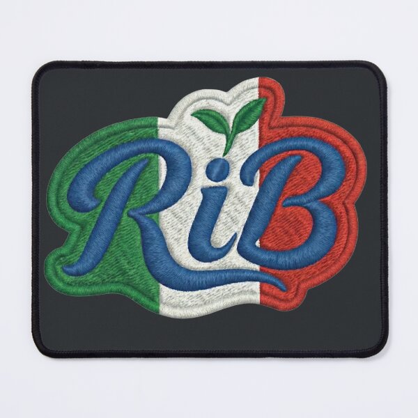 Item preview, RiB Italian Flag Embroidered Effect Script Logo designed and sold by Rib-Brand.