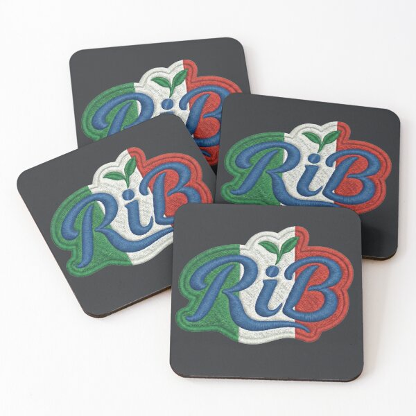 Item preview, RiB Italian Flag Embroidered Effect Script Logo designed and sold by Rib-Brand.