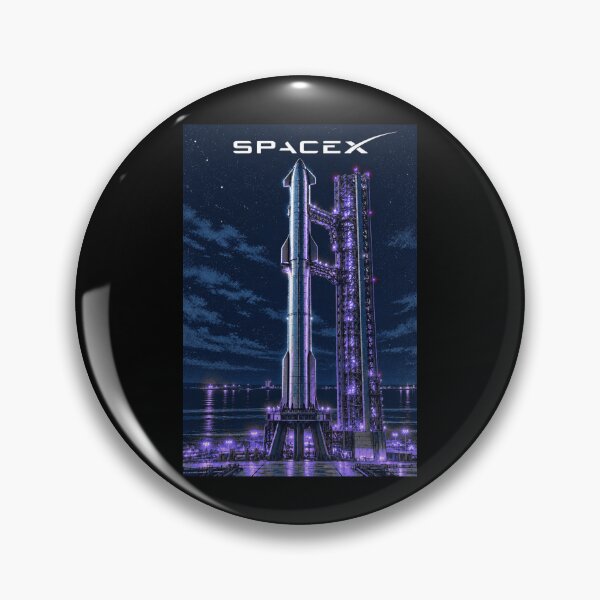 Item preview, SpaceX Starship Reentry – Retro Navy Orange Silkscreen Space Art designed and sold by TEEJAMBOREE.