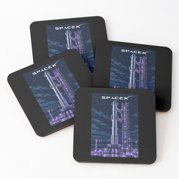Item preview, SpaceX Starship Reentry – Retro Navy Orange Silkscreen Space Art designed and sold by TEEJAMBOREE.