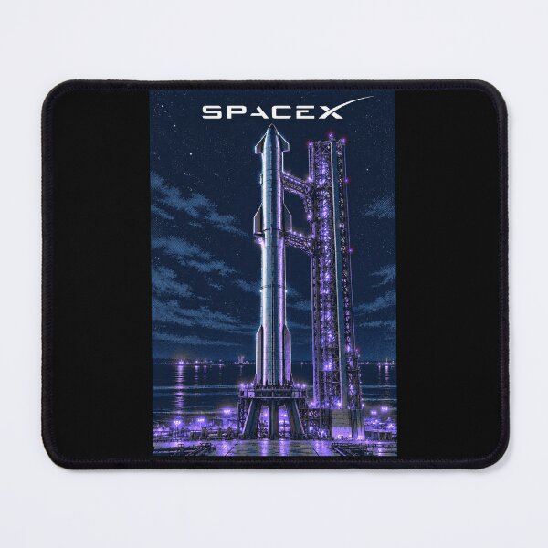 Item preview, SpaceX Starship Reentry – Retro Navy Orange Silkscreen Space Art designed and sold by TEEJAMBOREE.