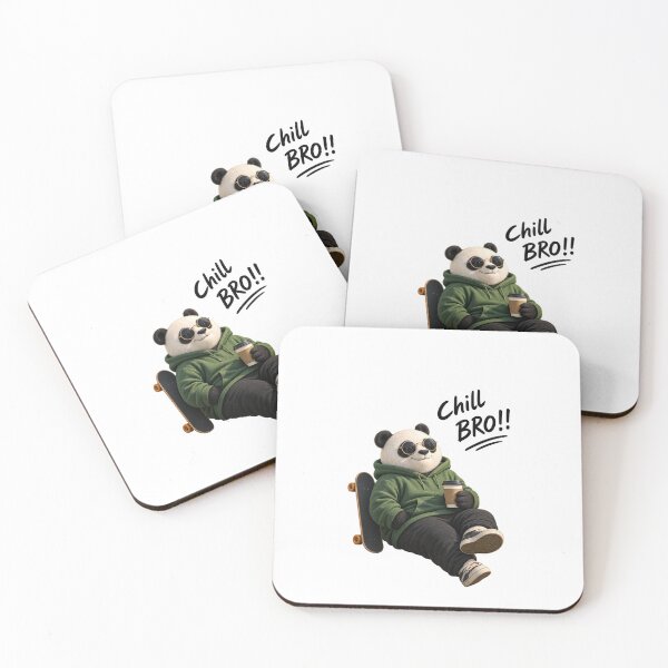 Item preview, Chill Bro Panda – Coffee, Headphones & Relaxing Vibes designed and sold by Neerajpandre.