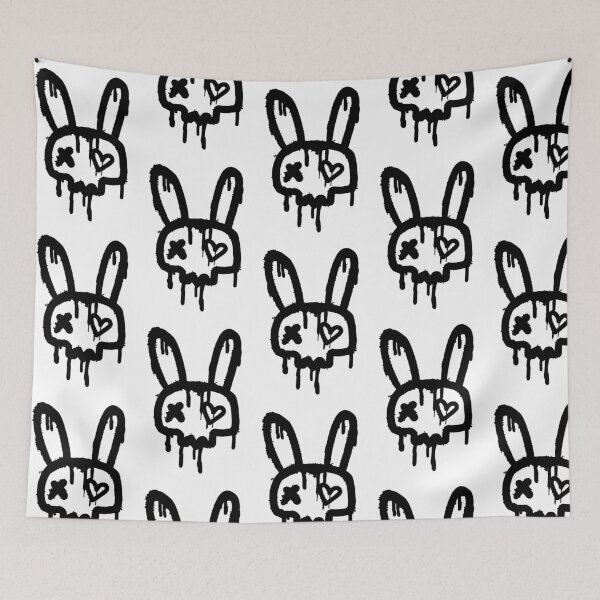 Item preview, Bunny Graffiti Art Punk Streetwesr Style designed and sold by Super Neon Pixels .