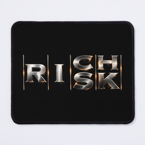Item preview, RISK Typography Design | Metallic RISK Logo | Bold Streetwear Graphic | Retro Edgy Style designed and sold by lexxclothing.