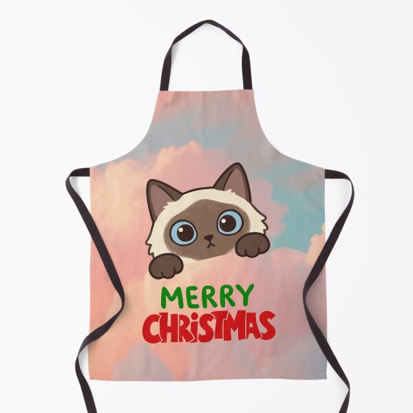 Item preview, Cute Siamese Cat Merry Christmas Holiday Art designed and sold by stormk10.