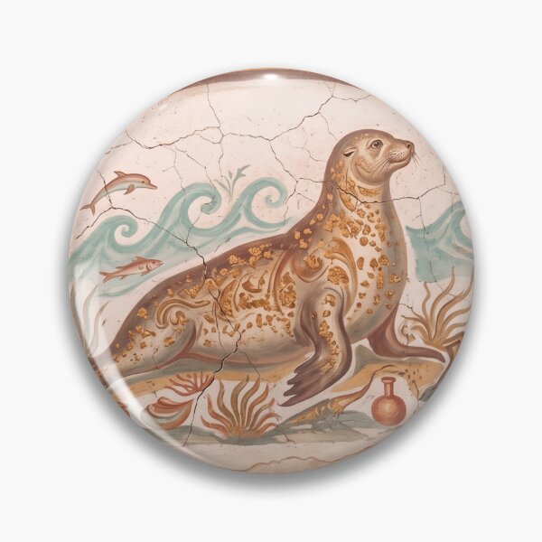 Item preview, Ancient Mediterranean Seal - Roman Fresco Art designed and sold by codex antique.
