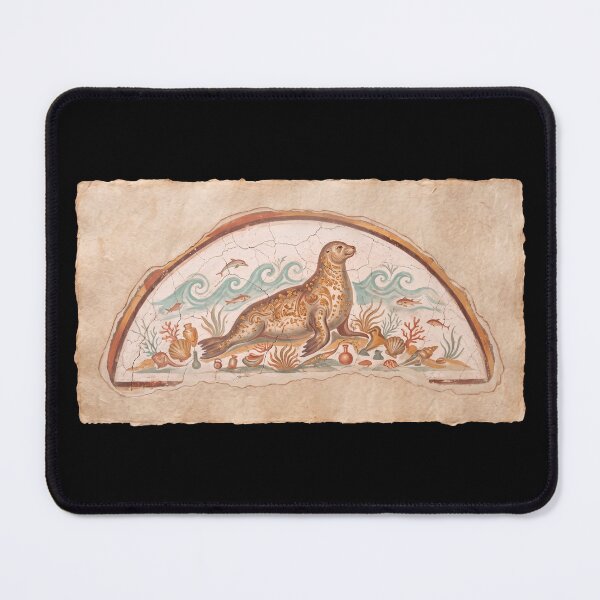 Item preview, Ancient Mediterranean Seal - Roman Fresco Art designed and sold by codex antique.