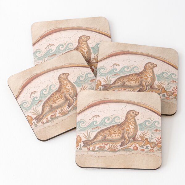 Item preview, Ancient Mediterranean Seal - Roman Fresco Art designed and sold by codex antique.