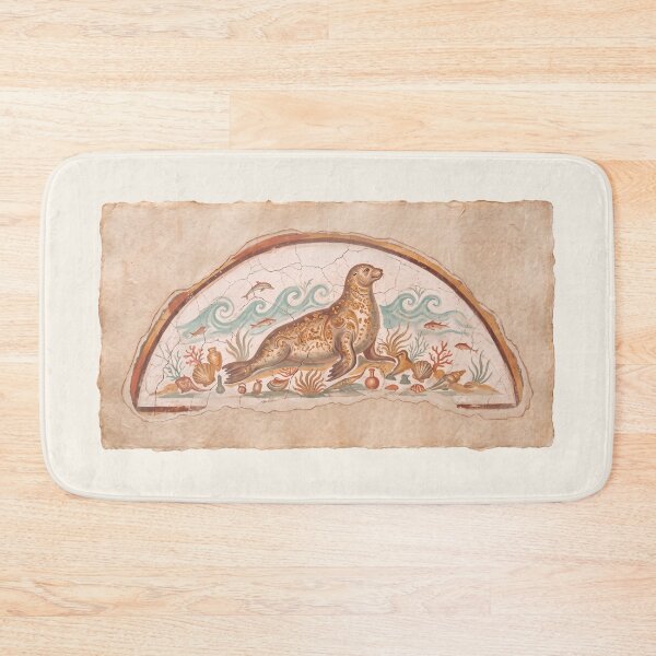 Item preview, Ancient Mediterranean Seal - Roman Fresco Art designed and sold by codex antique.