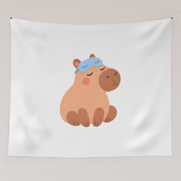 Item preview, Capybara with a Sleep Mask designed and sold by The-Art-of-D.