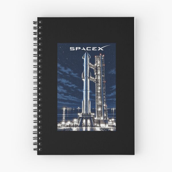 Item preview, SpaceX Starship Reentry – Retro Navy Orange Silkscreen Space Art designed and sold by TEEJAMBOREE.