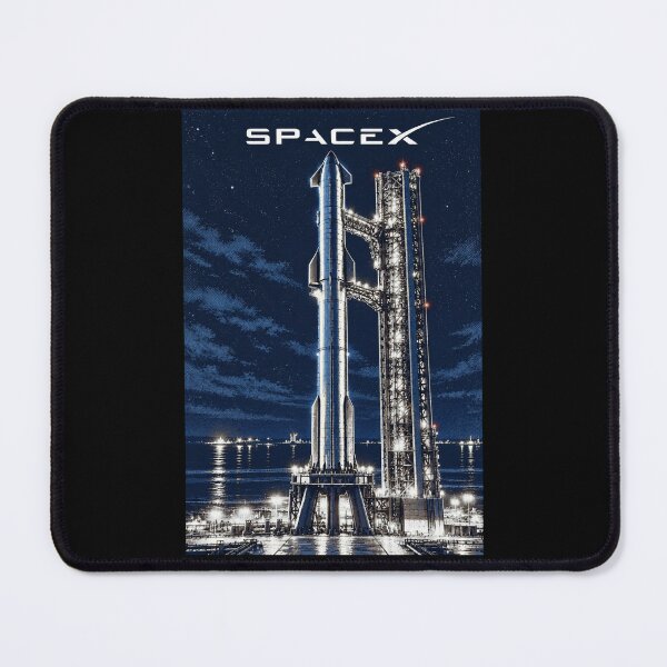 Item preview, SpaceX Starship Reentry – Retro Navy Orange Silkscreen Space Art designed and sold by TEEJAMBOREE.