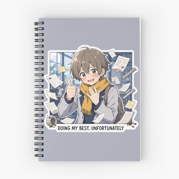 Item preview, Doing my best, unfortunately. Cute anime sticker, motto designed and sold by katerynaS99.