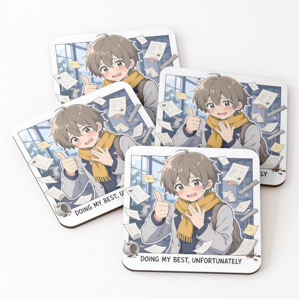 Item preview, Doing my best, unfortunately. Cute anime sticker, motto designed and sold by katerynaS99.
