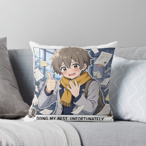 Item preview, Doing my best, unfortunately. Cute anime sticker, motto designed and sold by katerynaS99.