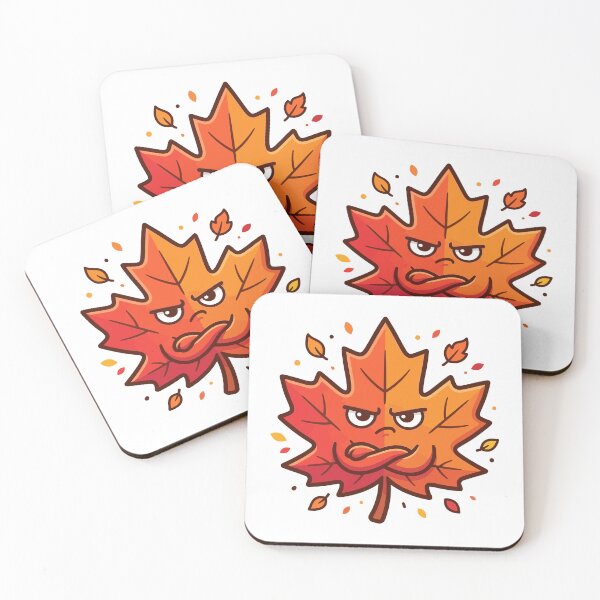 Item preview, Grumpy Fall Maple Leaf designed and sold by ModdiesColors.