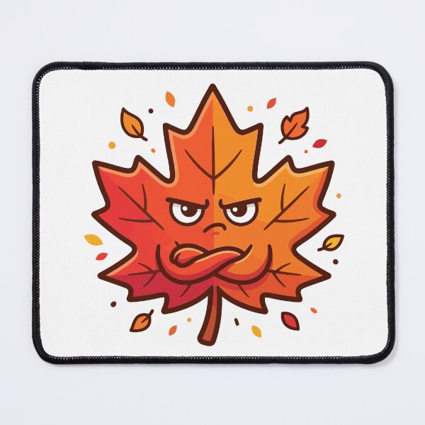 Item preview, Grumpy Fall Maple Leaf designed and sold by ModdiesColors.