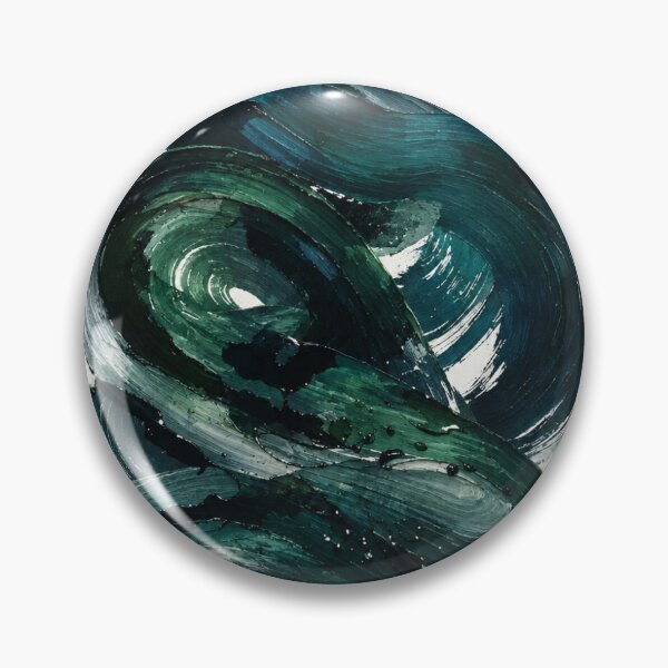 Item preview, Abstract Teal & Emerald Expressionist Painting designed and sold by VelvetAsiaArt.