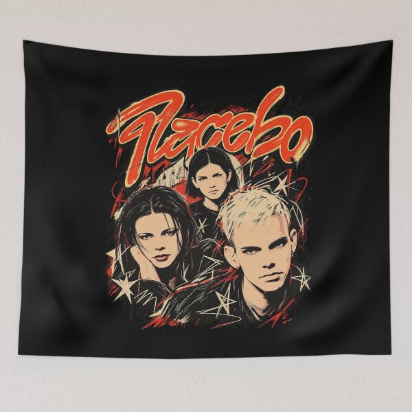 Item preview, Placebo Band – Vintage Alternative Rock Grunge Music Art designed and sold by Jadegothgobby.