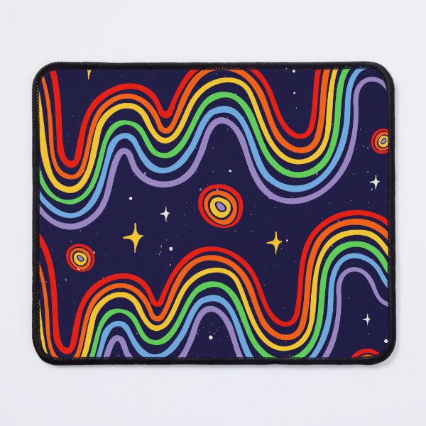 Item preview, Retro Rainbow Space Pattern Groovy Cosmic Waves, Stars & Planets designed and sold by JRRTs.