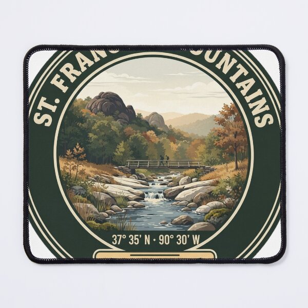 Item preview, St. Francois Mountains Missouri Vintage Hiking Badge designed and sold by mnkyride.