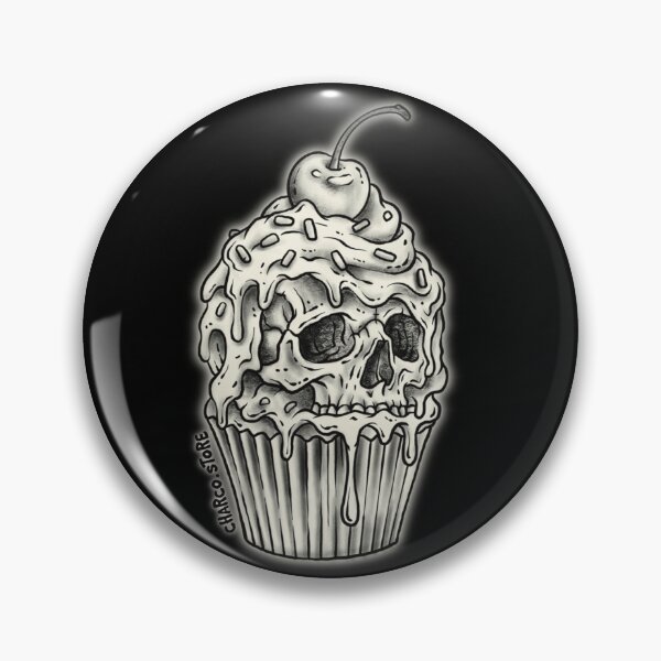 Item preview, Halloween | Skull Cupcake – Sweet Death designed and sold by Charco.Store – Bold Expressive Graphics & Alt Streetwear Art.