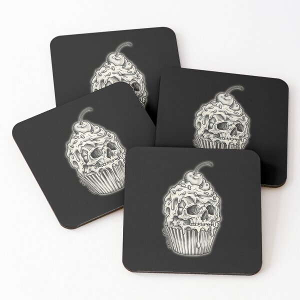 Item preview, Halloween | Skull Cupcake – Sweet Death designed and sold by Charco.Store – Bold Expressive Graphics & Alt Streetwear Art.