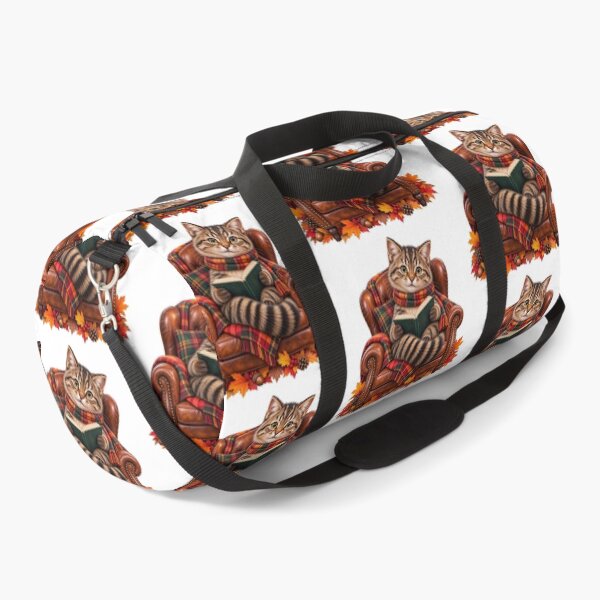 Item preview, Cute Scottish Wildcat Reading a Book in a Cosy Autumn Armchair designed and sold by MaedK.