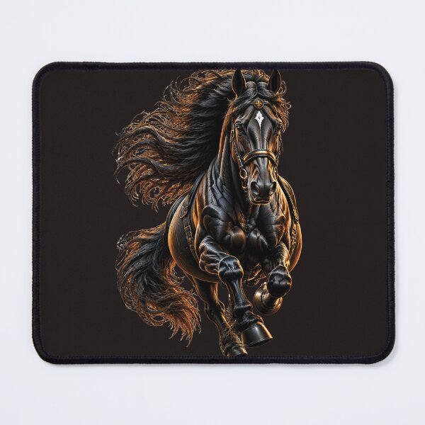 Item preview, Black Horse Power Equestrian Spirit Artwork designed and sold by M. Mamdouh Artworks.