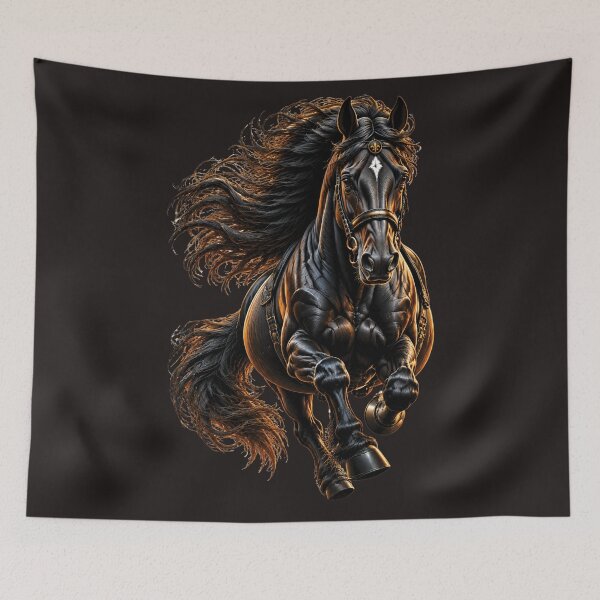 Item preview, Black Horse Power Equestrian Spirit Artwork designed and sold by M. Mamdouh Artworks.