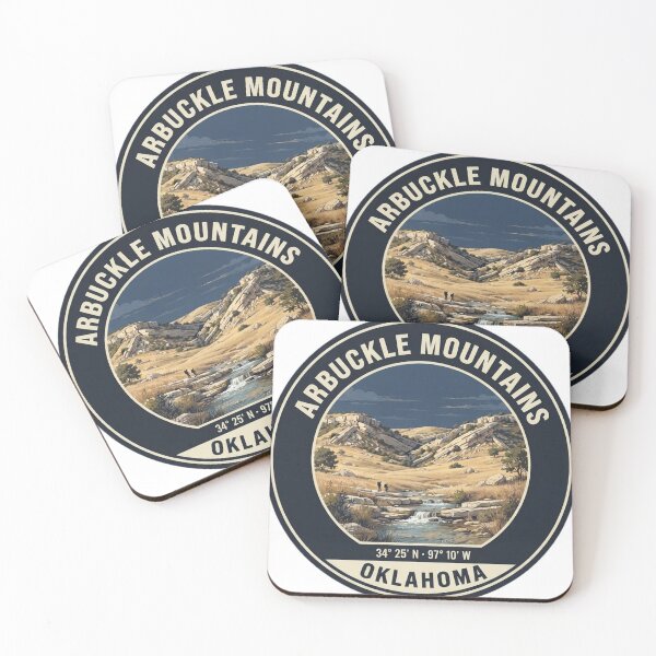 Item preview, Arbuckle Mountains Oklahoma Vintage Hiking Badge designed and sold by mnkyride.