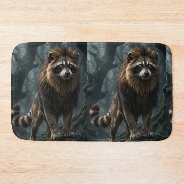 Item preview, Guardian of the Misty Wilds – Raccoon Lion Fantasy designed and sold by TreatLLC.