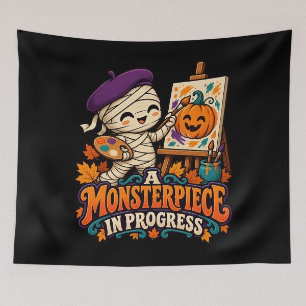 Item preview, A Monsterpiece in Progress - Mummy Artist designed and sold by Good Mood Foundry.